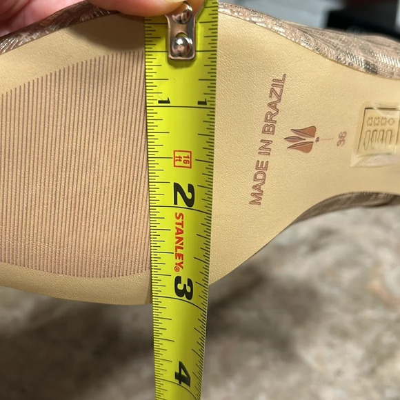 Anthropologie shoes women NEW! Slingback kitten heel Aurora warm taupe gold.7.5 - Picture 11 of 16